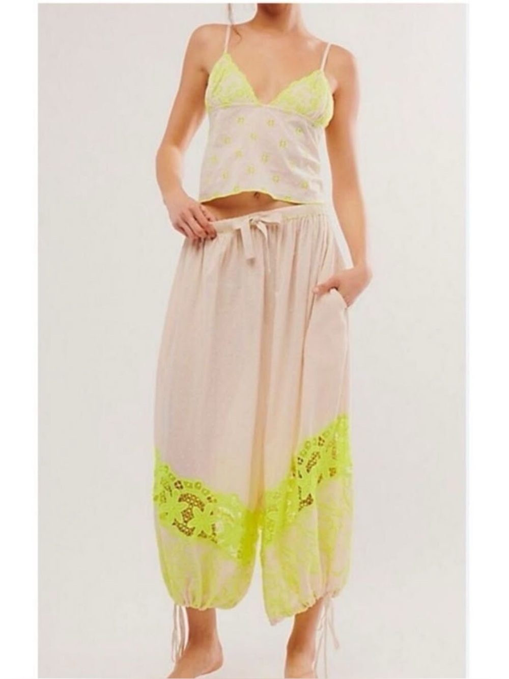 Free People Day Glow embroidered jogger